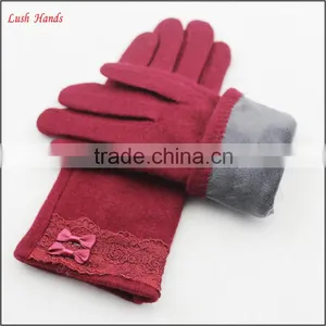 Ladies Winter Fashion Dress Gloves Thin Woolen Gloves Touch Screen Hand Gloves thumbnail-4