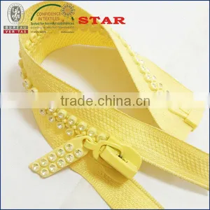 Factory Wholesale Rhinestone Open End Zipper With Fancy Slider thumbnail-1