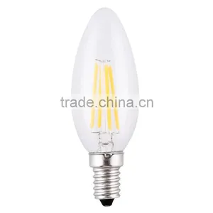 Hot Decoration LED Candle Light Dimmable 4w E12 E14 220v Led Filament Bulbs 2w Led Candle Lights thumbnail-5