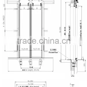Lift Doors,Lifts Two Panels Center Opening Landing Doors for the Car thumbnail-2