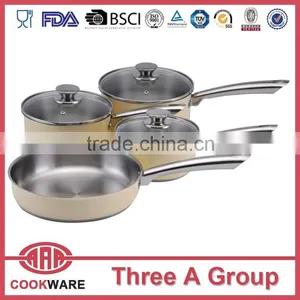 7pcs Stainless Steel Cookware With Colorful High-temperature Painting Outside thumbnail-1
