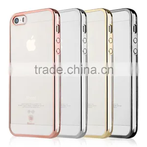 BASEUS Shining Series Soft TPU Case for Iphone se 0.8mm Ultrathin Electroplating Shockproof Shining Case for Iphone 5/5s thumbnail-1
