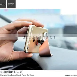 HOCO CA4 Magnetic Ring Bracket Holder for Universal Mobile Phone Metal Ring Buckle Car Holder For IOS/Android Phone TB-0301 thumbnail-1