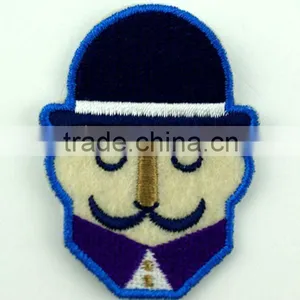 Hot Sale Customized Embroidery Label/2014 High Quality Custom Sew on Embroidery Patch thumbnail-1