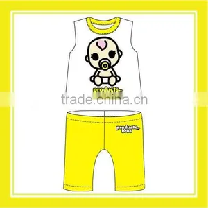 2016 Hot Sell Product Bros Babekit Cotton Yellow For Children Two Pieces Per Set thumbnail-3