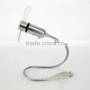 New OEM/ODM Logo Design Metal Flexible Small Electric Rechargeable USB Program LED Custom Message Fan thumbnail-4