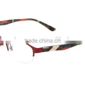 Half Frame Stainless Steel Facing Acetate Temple Spectacle Frames thumbnail-2
