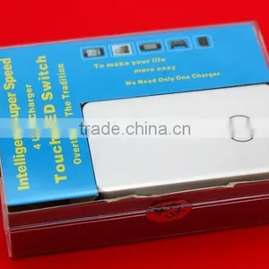 Tablet Use and Electric Type 4 Port USB Charger With LED Switch Button thumbnail-2