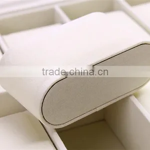 Custom Personalized 3 Slot Black Leather Watch Storage Box With Clear Lid thumbnail-3
