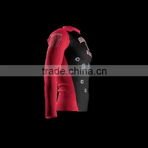 Polyester Spandex Long Sleeves Headshot Compression Shirt/Rash Guard With Club Logo Player Name and Numbers at Sleeves thumbnail-4