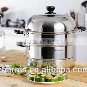 Kitchenware Set 2 Layers Stainless Steel 0.5mm Food Steamer thumbnail-1