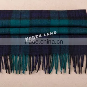 Wool Cashmere Scottish Tartan Scarf WCS14112216 thumbnail-1