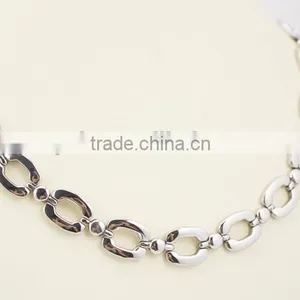 316L Stainless Steel Link Chain Bracelet and Necklace Jewelry Set thumbnail-6