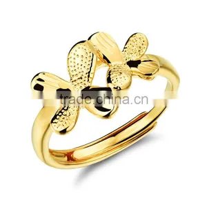 Copper Brass Jewelry Flower Adjustable Wedding Rings for Women thumbnail-2