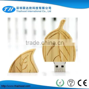 Promotionl Recyclable Eco Wood USB Flash Memory Stick Custom Wood Leaf Gift USB Drives, Promotional Gift USB thumbnail-2