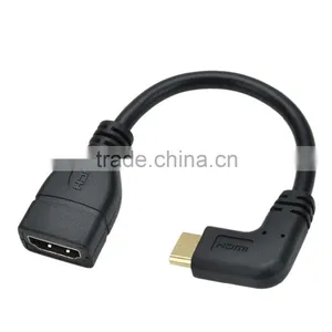 Mini HDMI V1.4 Male to Female HD Cable - Black thumbnail-1