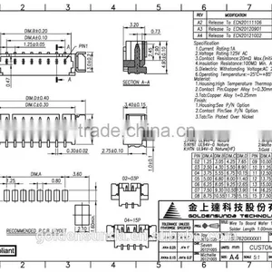 2 ~ 15 Pin Available 1.25mm Pitch SMT 5-Pin PCB Wire to Board Connector thumbnail-6