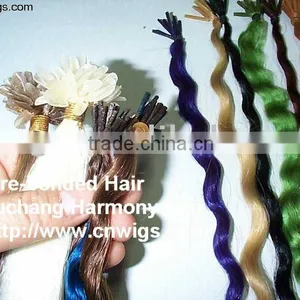 TOP Selling Curly Colorful Keratin Fusion Human Hair Extensions thumbnail-1