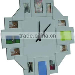 FC1001 Wooden Wall Clock With Photo Frame thumbnail-1