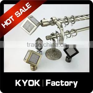 KYOK Color Tension Rod Curtain Rod ,curtain Rod Accessories ,high Quality Single Double Curtain Rod Factory in Foshan thumbnail-3