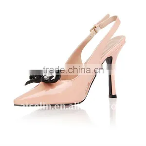 2016 Popular Pink Real Leather High-end High Heel Fashionalbe Women Lovely Pumps thumbnail-5