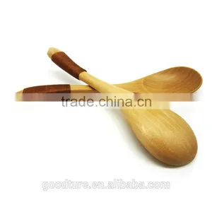 High Quality Wooden Spoon Dining Spoon With Strings Winded On Handle thumbnail-2