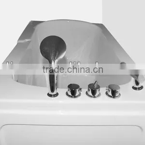 White Acrylic Walk in Bathtub for the Elderly thumbnail-3