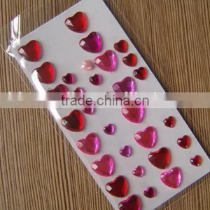 Free Shipping Shine Crystal Pink Clothing Rhinestone Stickers thumbnail-1