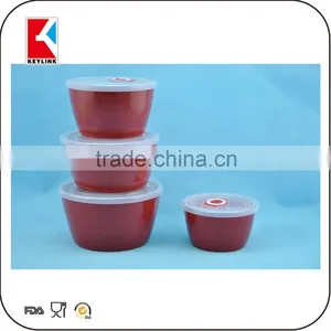 Hot Sale Set of 3 Pure Color Mix Soup Bowl Stoneware Fresh Seal Bowl thumbnail-2