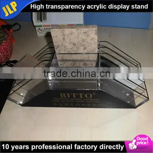 Luxury High Quality Marble Display Stand Acrylic Decorative Stone Display Rack thumbnail-1