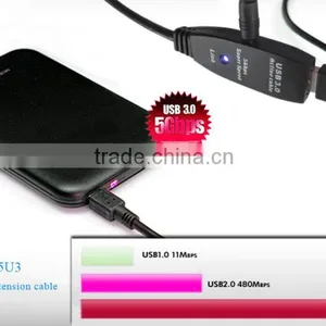 2014,High Speed of Data Transfer,USB3.0 Male to Female Adapter Extension Cable Black ,With Red Power thumbnail-5