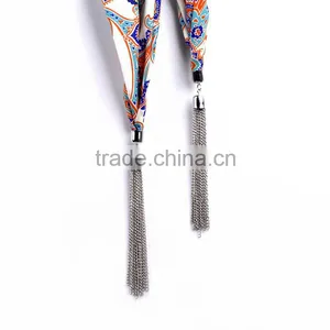 2016 New Products Color Silver Tone Heart Pendant Scarf Necklace thumbnail-2