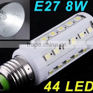 8W LED Lamp E27 44 SMD LED Warm Light Corn Light Bulb Lamp thumbnail-1
