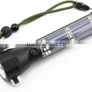 LED Waterproof Solar Power Flashlight thumbnail-3