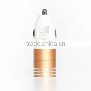 Slim Car Charger 3.1 Dual Usb Mobile Charger Headset Charger in Car 12/24V thumbnail-5