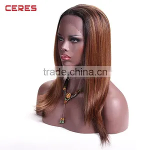 Overnight Delivery Lace Front Wigs Different Colors High Temperature Fiber Silk Straight Lace Front Wig in Stock Supplier's Choice thumbnail-2