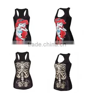 Red Hair Girl 3D Graphic Printed Women Casual Vest Camisole Top thumbnail-1