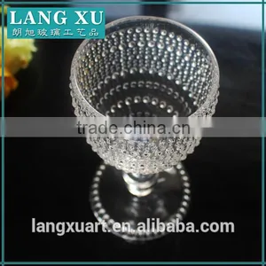 LX-B047 Bead Design Thick Stem Crystal Red Wine Glass thumbnail-2