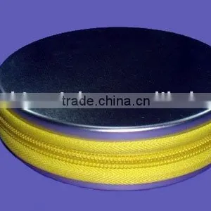 Round Metal CD/DVD Packaging Box With Zipper thumbnail-1