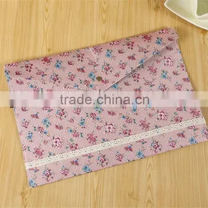 New Vintage Dots Flower Lace Series A4 Documents File Bag Stationery Filing Production thumbnail-6