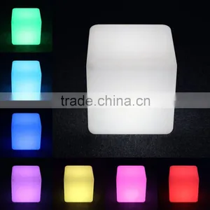 Rechargeable LED Light Cube Chair, Indoor & Outdoor Garden Party Pool Wedding Mood Colorful Lights With Remote Control thumbnail-2