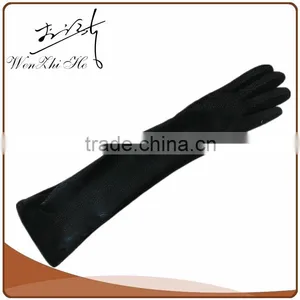 New Black Ladies Long Leather Gloves With Many Styles thumbnail-2