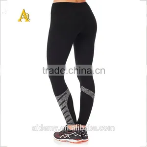 High Quality Stretch Cotton Fabric Plain Women High Waist Leggings thumbnail-3