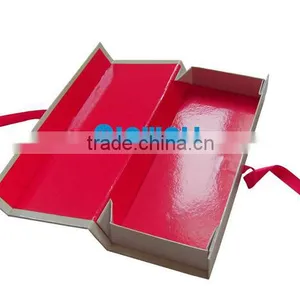 Luxury Custom Design Folded Hair Extension Box Packaging Box With Satin Ribbon thumbnail-1