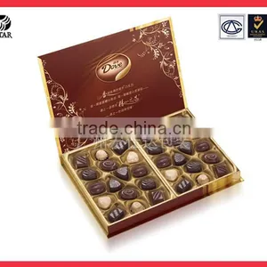 Custom Decorative Cardboard Luxury Paper Kraft Chocolate Box for Wedding Invitation thumbnail-4