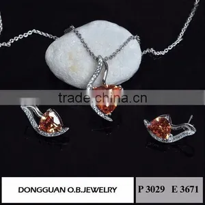 Fashion CZ Artificial Bridal Jewellery Set /Bridal Jewelry Set /18K Gold Jewelry Set thumbnail-6