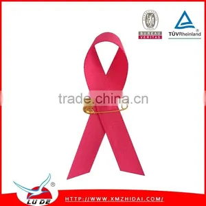 Awareness Ribbon Bow With Pin/breast Cancer Satin Awareness Ribbon thumbnail-3