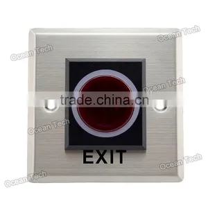 12V Aluminum Panel Infrared no Touch Exit Button for Access Control thumbnail-1