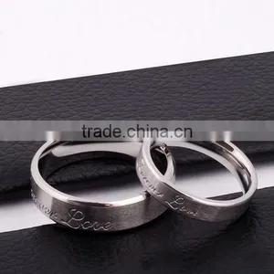 Shining Stainless Steel Love Cheap Promise Rings(JR10010) thumbnail-1