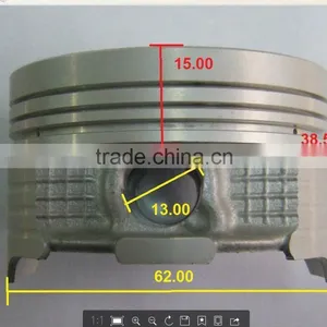 SCL-2016030111 Wholesale CG150-II 62MM STD Motorcycle Piston Kit thumbnail-2